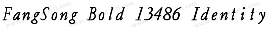 FangSong Bold 13486 Identity H字体转换